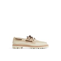Main view of Medium Beige Sperry by Fresh Rags Harbor Ray A/O 2-Eye Boat Shoes for men. 
