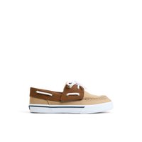 Main view of Khaki Textile Canvas Bahama Junior Sneaker Boat Shoe Sneaker for women. 