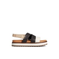 Main view of Brown Primary - Multi Cami Flatform Sandal Strappy Flatform Sandals for women. 