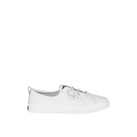 Main view of White Crest Vibe Leather Sneaker Vulcanized Sneaker for women. 
