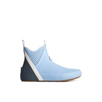 Main view of Light Blue Cutwater Deck Boot Chelsea Rain Boot for women. 
