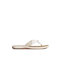 Main view of Bone Parrotfish Braid Sandal Flip Flop Thong Sandals for women. 
