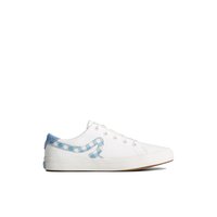 Sandy Gingham Sneaker - Flat Heel - Vulcanized Tennis Sneaker