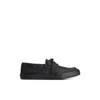 Main view of Black SeaCycled™ Bahama II Sneaker Vulcanized Boat Shoe Sneaker for men. 