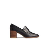 Seaport Penny Heel Leather Loafer - Block Heel - Block Heel Loafer