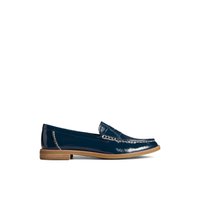 Main view of Navy Seaport Penny Leather Loafer Penny Loafer for women. 