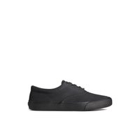 Main view of Black SeaCycled™ Striper II CVO Sneaker Vulcanized Slip-on Sneaker for men. 