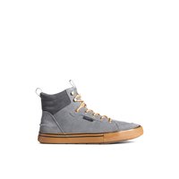 Main view of Grey Striper Storm Hiker Waterproof Sneaker Boot High Top Sneakers for men. 