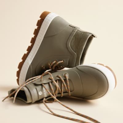 Torrent Rubber Lace Up Boot - Lug Sole - Chelsea Rain Boot