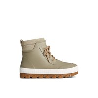 Main view of Green Torrent Rubber Lace Up Boot Chelsea Rain Boot for women. 