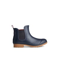 Main view of Navy Walker Chelsea Boot Chelsea Rain Boot for women. 