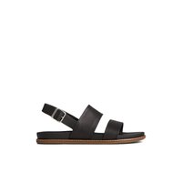 Main view of Black Waveside PLUSHWAVE™ Backstrap Sandal Strappy Sling Back Sandals for women. 