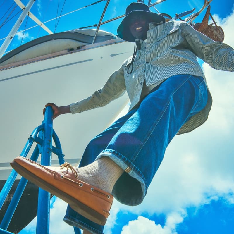 PLEASURES x SPERRY TOPSIDER フロート スライド サンダル Sperry サンダル SPERRY TOPSIDER スペリートップサイダー W