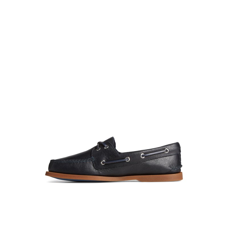 Blue leather sperrys online