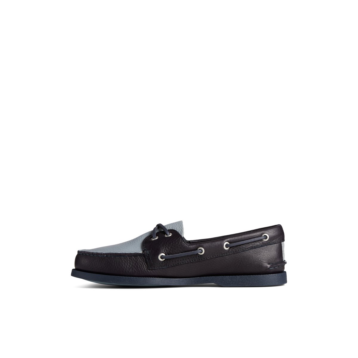 Blue leather sperrys discount