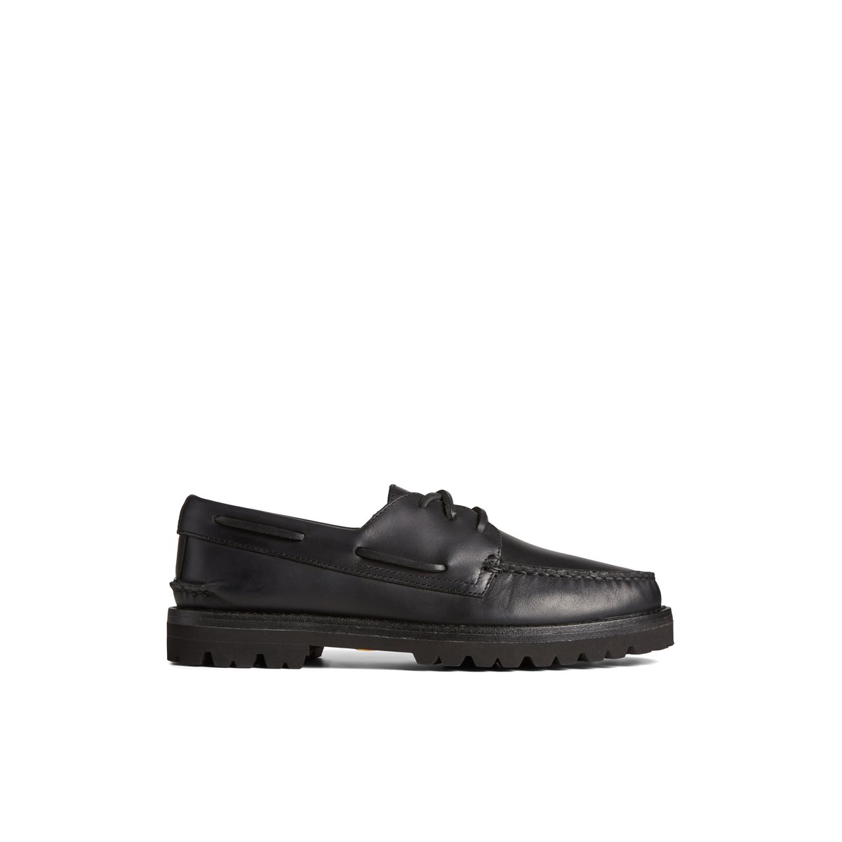 Unisex Authentic Original 3 Eye Vibram Boat Shoe Black Men s Men Sperry US