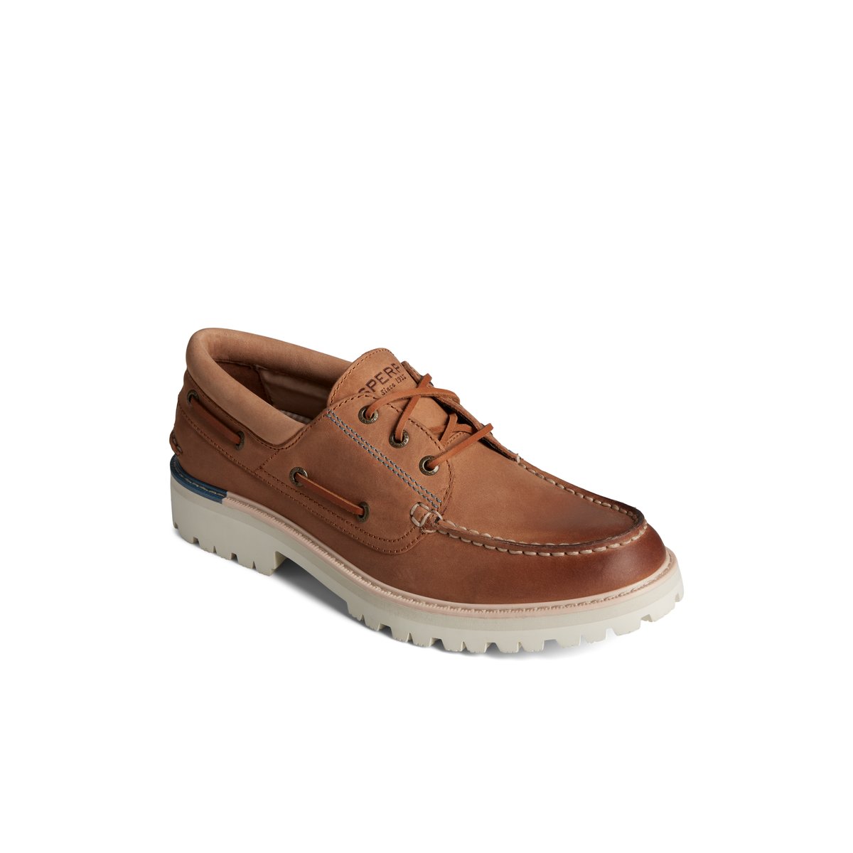 Authentic Original Lug 3 Eye Boat Shoe Medium Beige Men s Chris Echevarria Sperry Canada