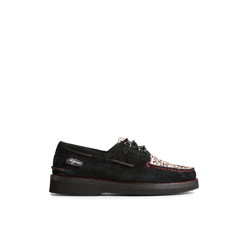 Black sperry boat shoes clearance