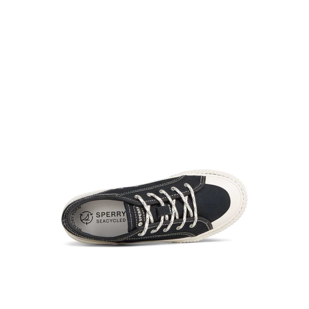 Sperry black sneakers discount