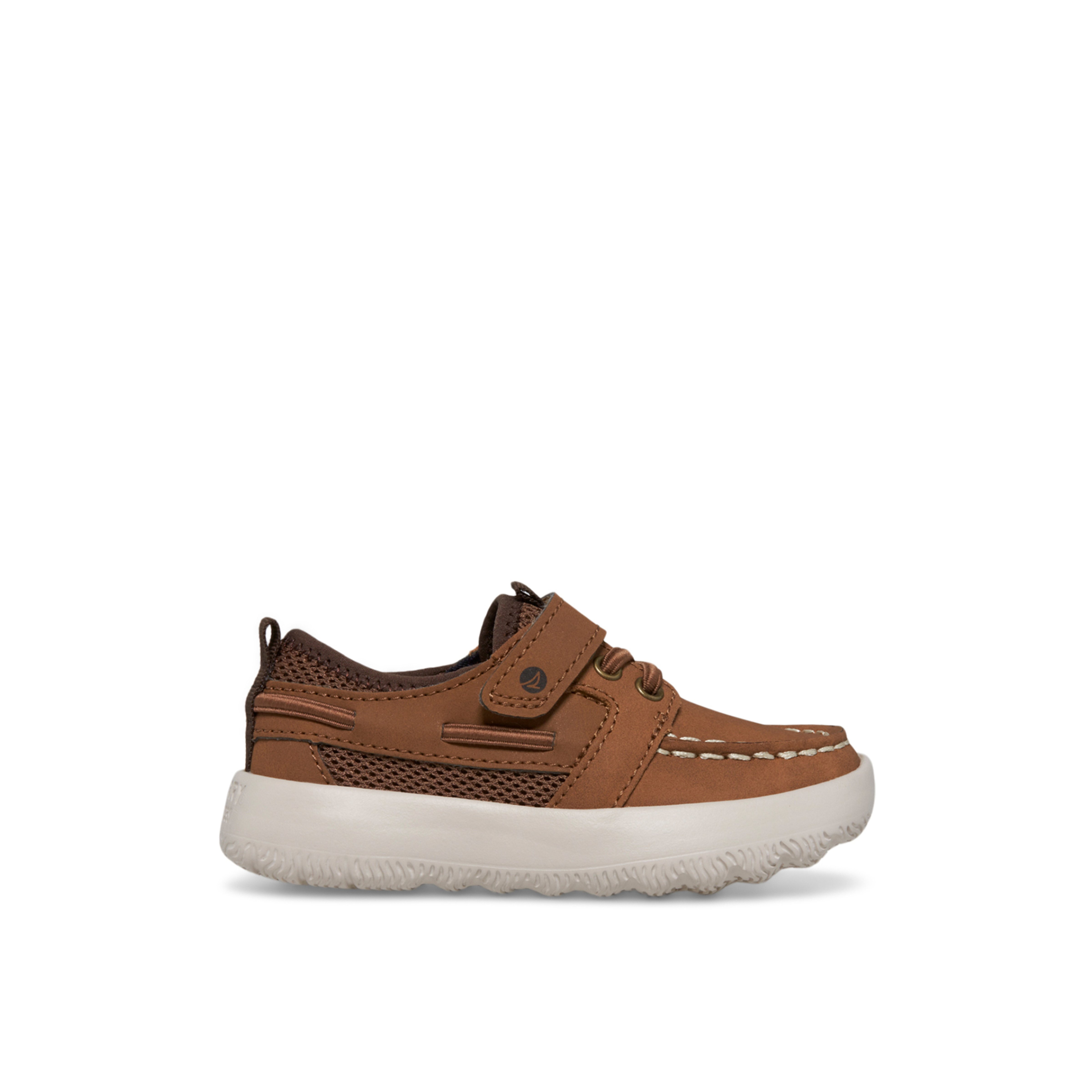 Bowfin Junior Boat Shoe Medium Beige Leather Mixed Material Kids Sneakers Sperry US