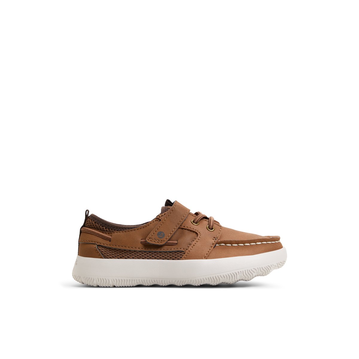 Bowfin Junior Boat Shoe Medium Beige Leather Smooth Kids Boys Sperry US