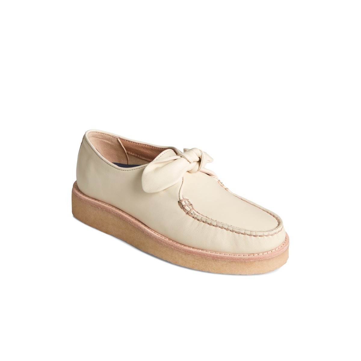 Captain s Crepe Bow Oxford Bone Women s Oxfords Loafers Sperry US