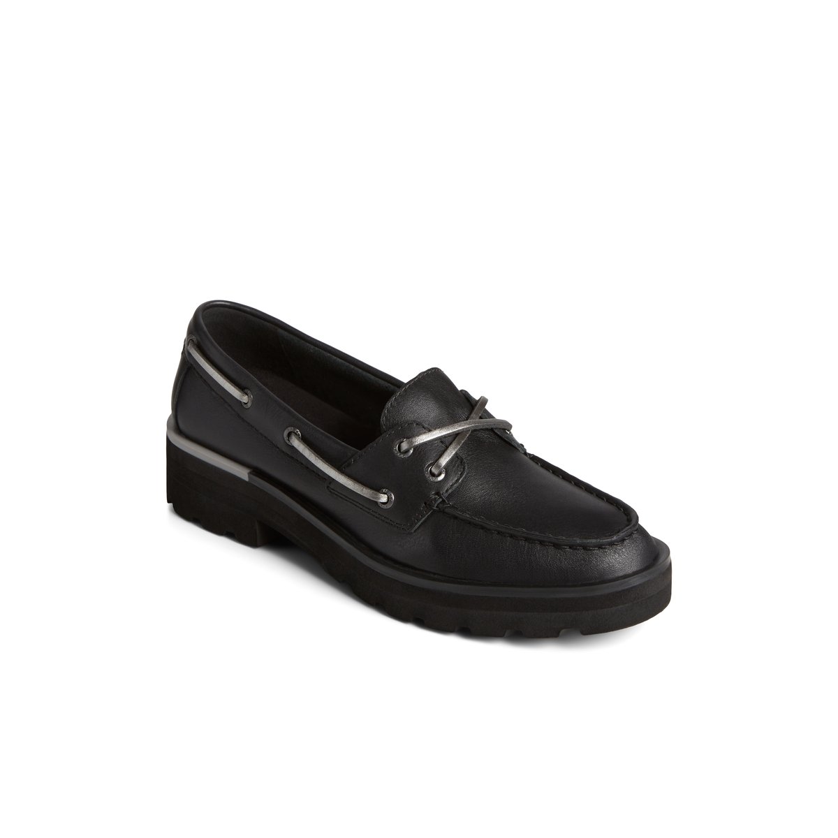 Boat shoes womens black top