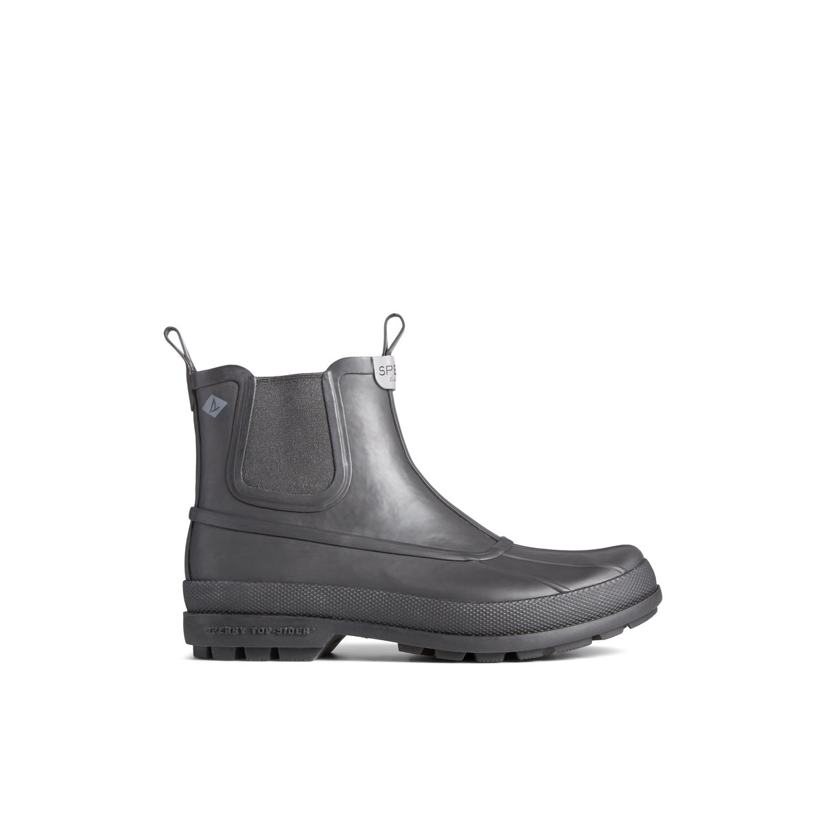 Cold Bay Rubber Chelsea Boot Black Synthetic Mixed Material Men's Duck u0026  Rain Boots | Sperry US