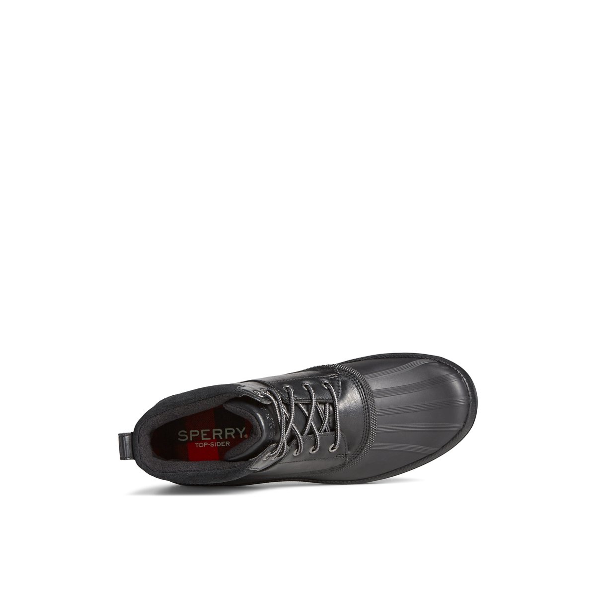 Mens black sperry boots deals
