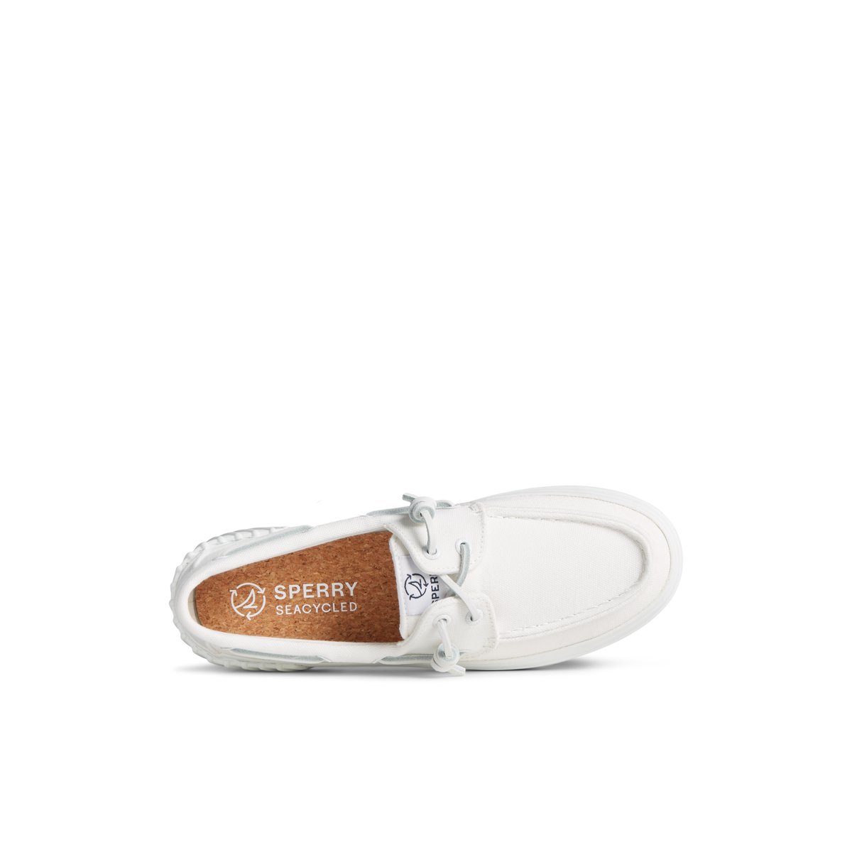 Crestboatplt_wm White Women's SeaCycled | Sperry US