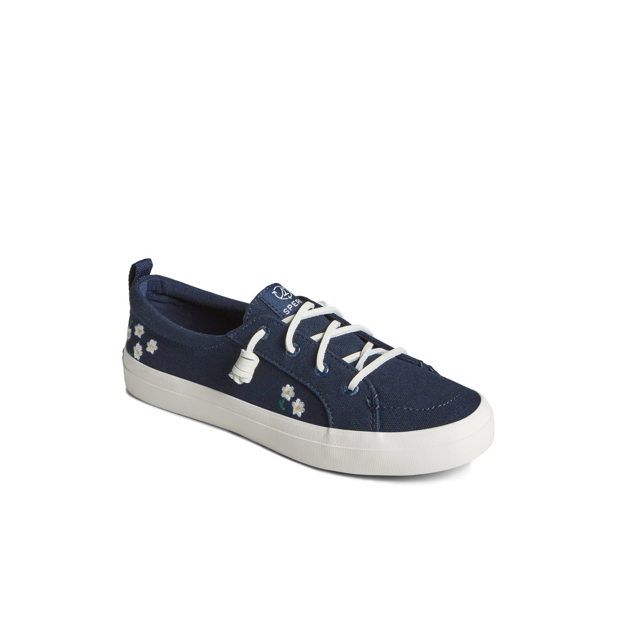 Crest Vibe Floral Sneaker Navy Women s Sneakers Sperry US