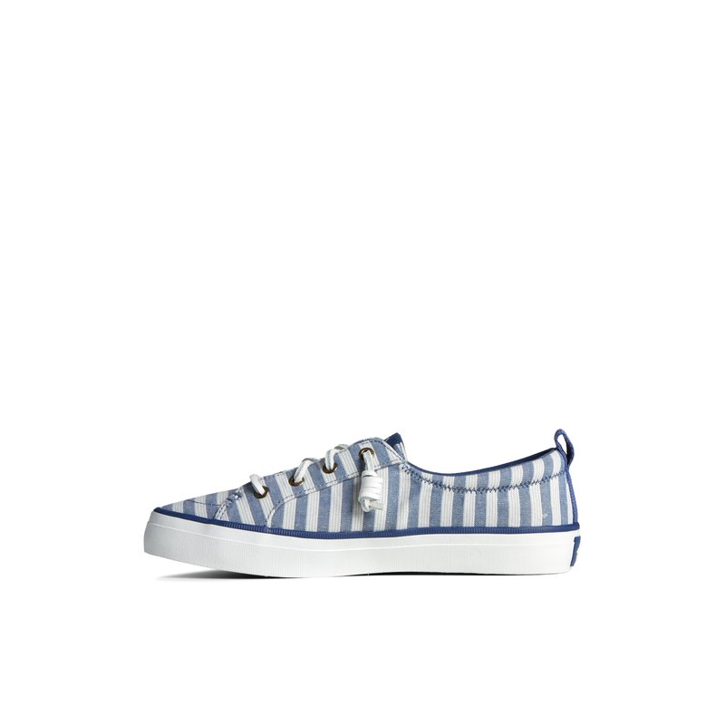 SeaCycled Crest Vibe Striped Textile Sneaker Navy Women s Crest Vibe Sperry US
