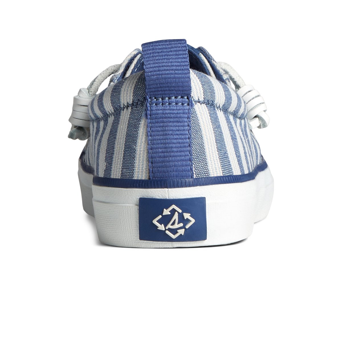 Blue and white striped sperrys discount