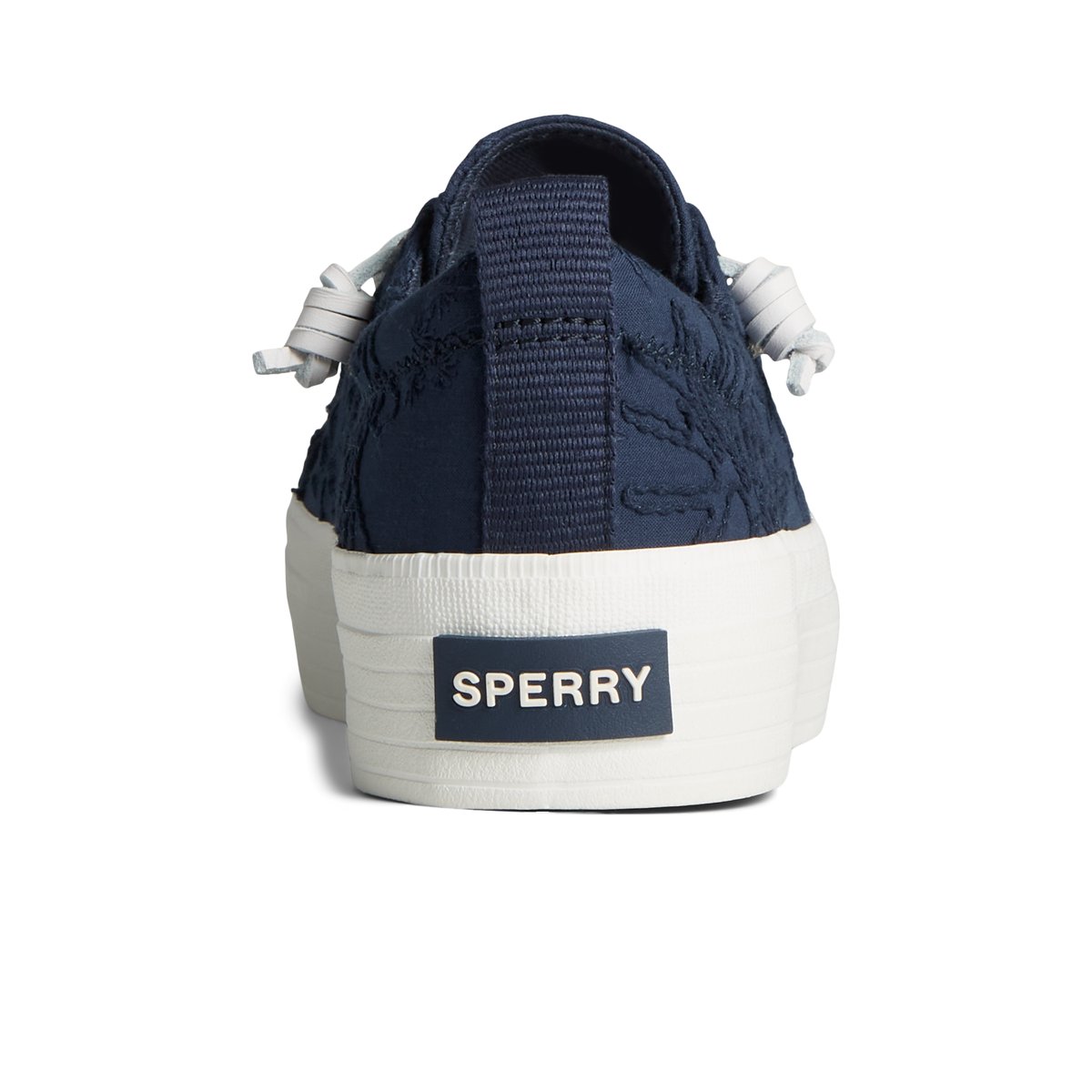 Crest Vibe Platform Lace Platform Sneaker Navy Women s SeaCycled Sperry US