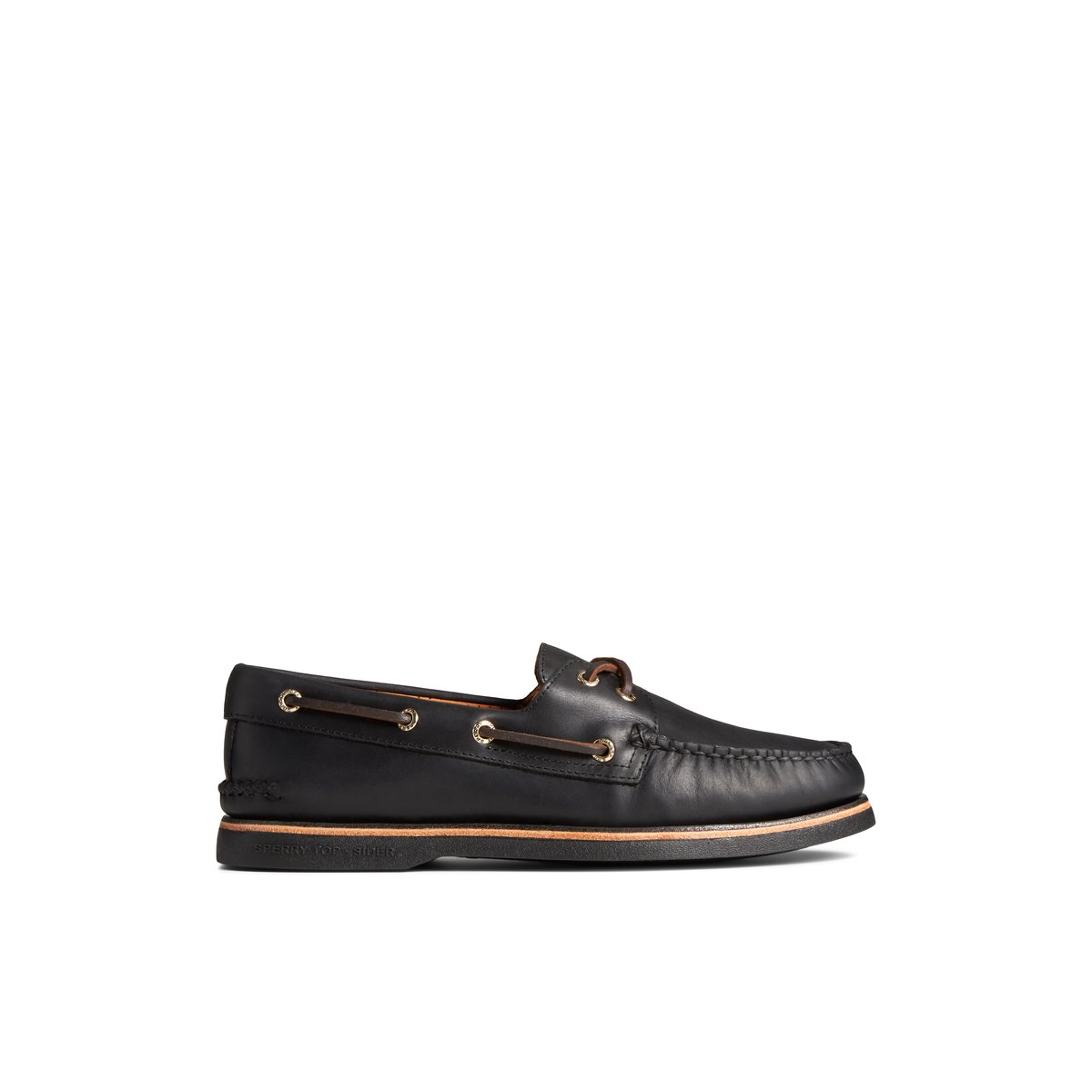 Black and gold sperrys hot sale