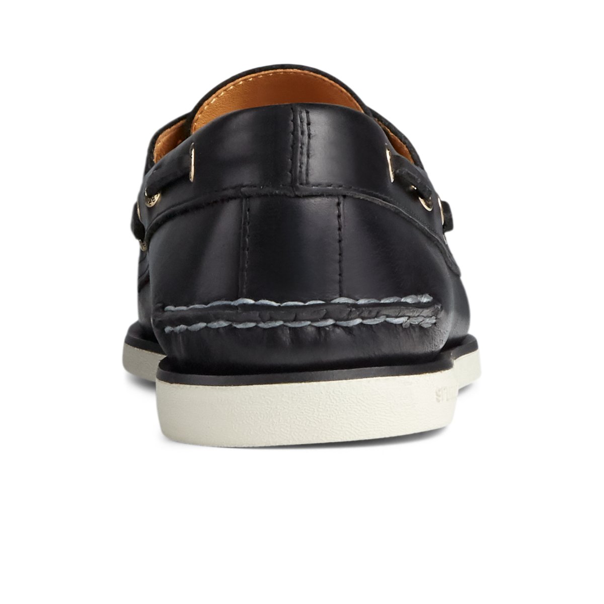 Black and gold sperrys discount