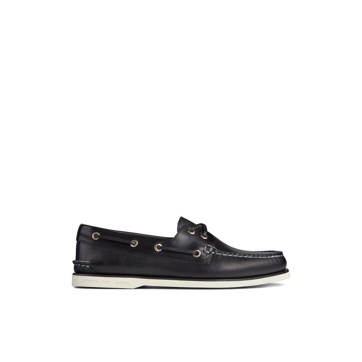 Gold Cup Authentic Original Orleans Boat Shoe Black Leather Mixed Material Men s Authentic Original Sperry US