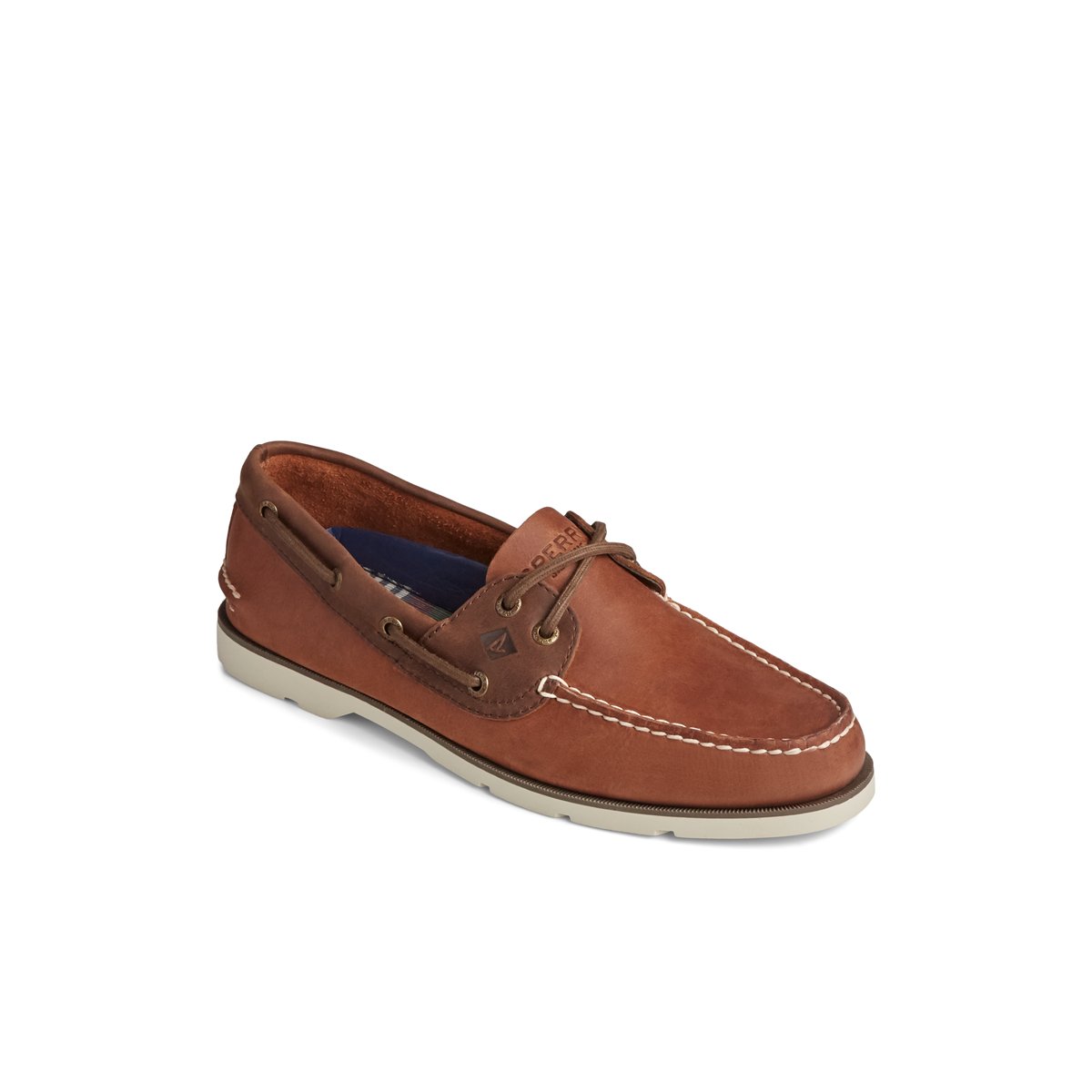 Leeward Two Tone Boat Shoe Medium Beige Men s Men Sperry US