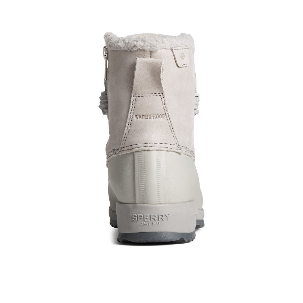 Grey womens sperry boots hot sale