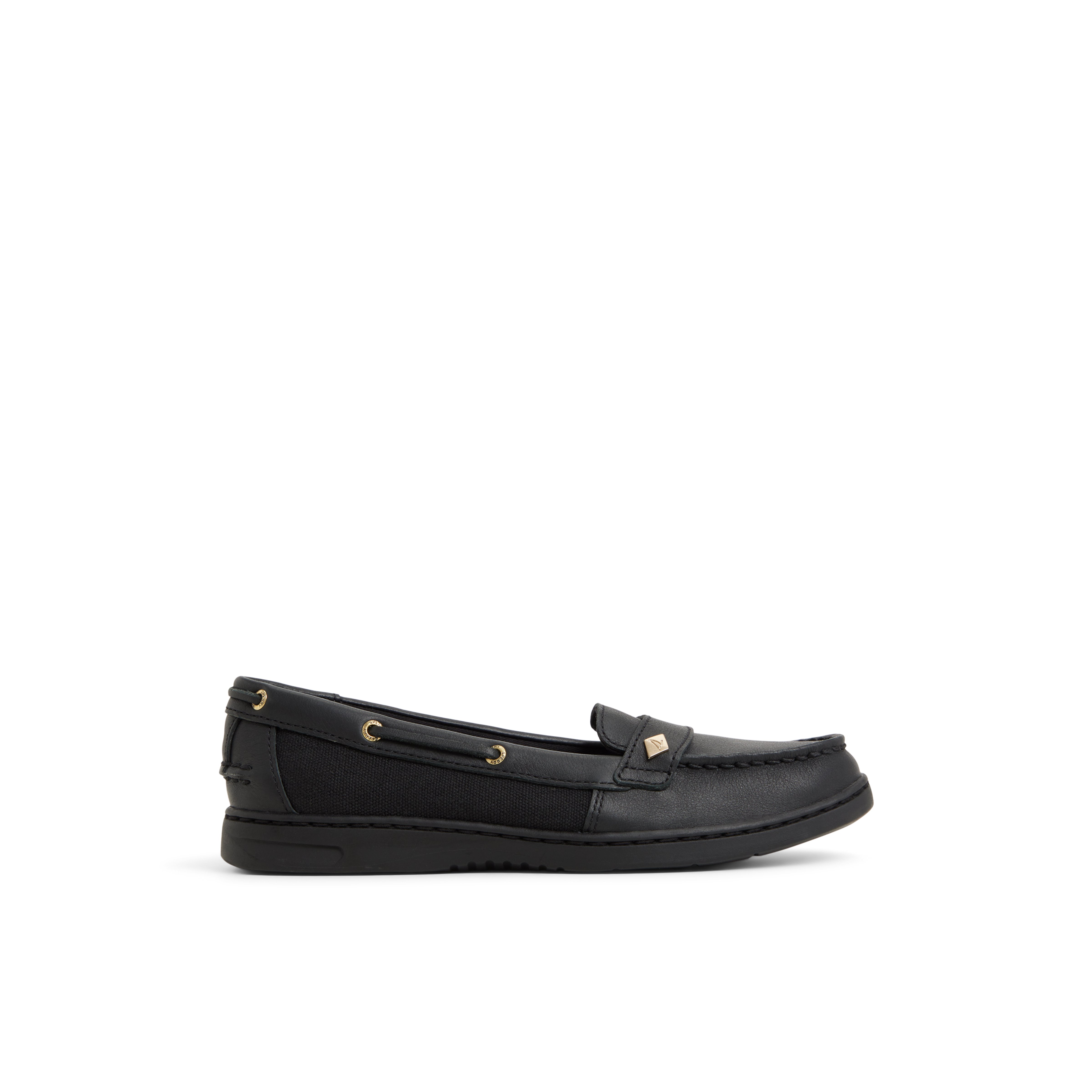 未使用級☆SPERRY TOP-SIDER レザーモカシン 撥水 ブラック Minnowfish_wm Black Women's Leather | Sperry US