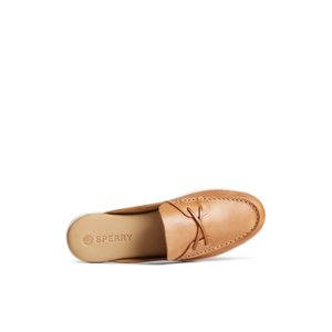 Zapatos Sperry Mulefish - Planos De Cuero Tipo Boat Shoe Para Mujer, Negros Y Super Cómodos