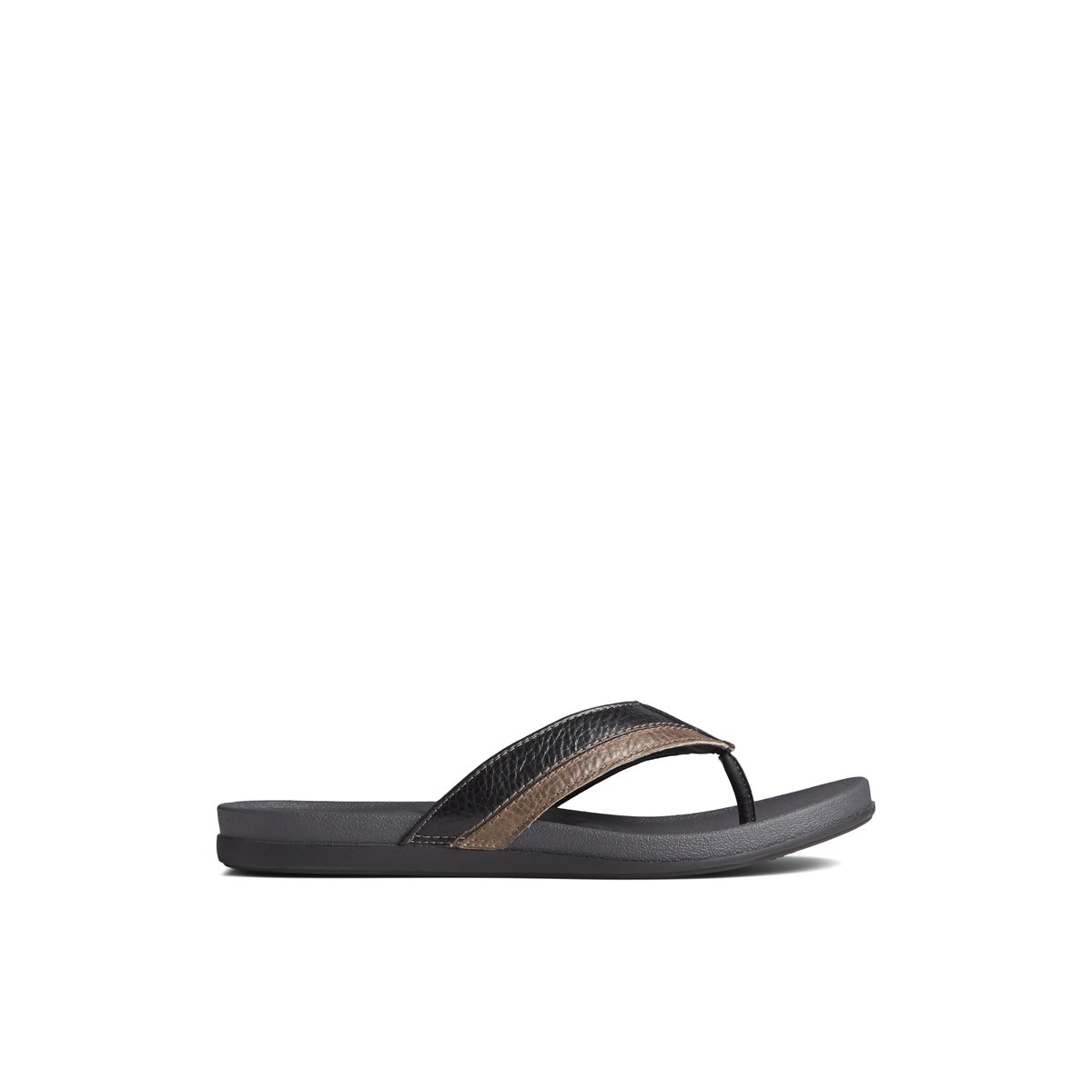 Sperry black flip flops shop