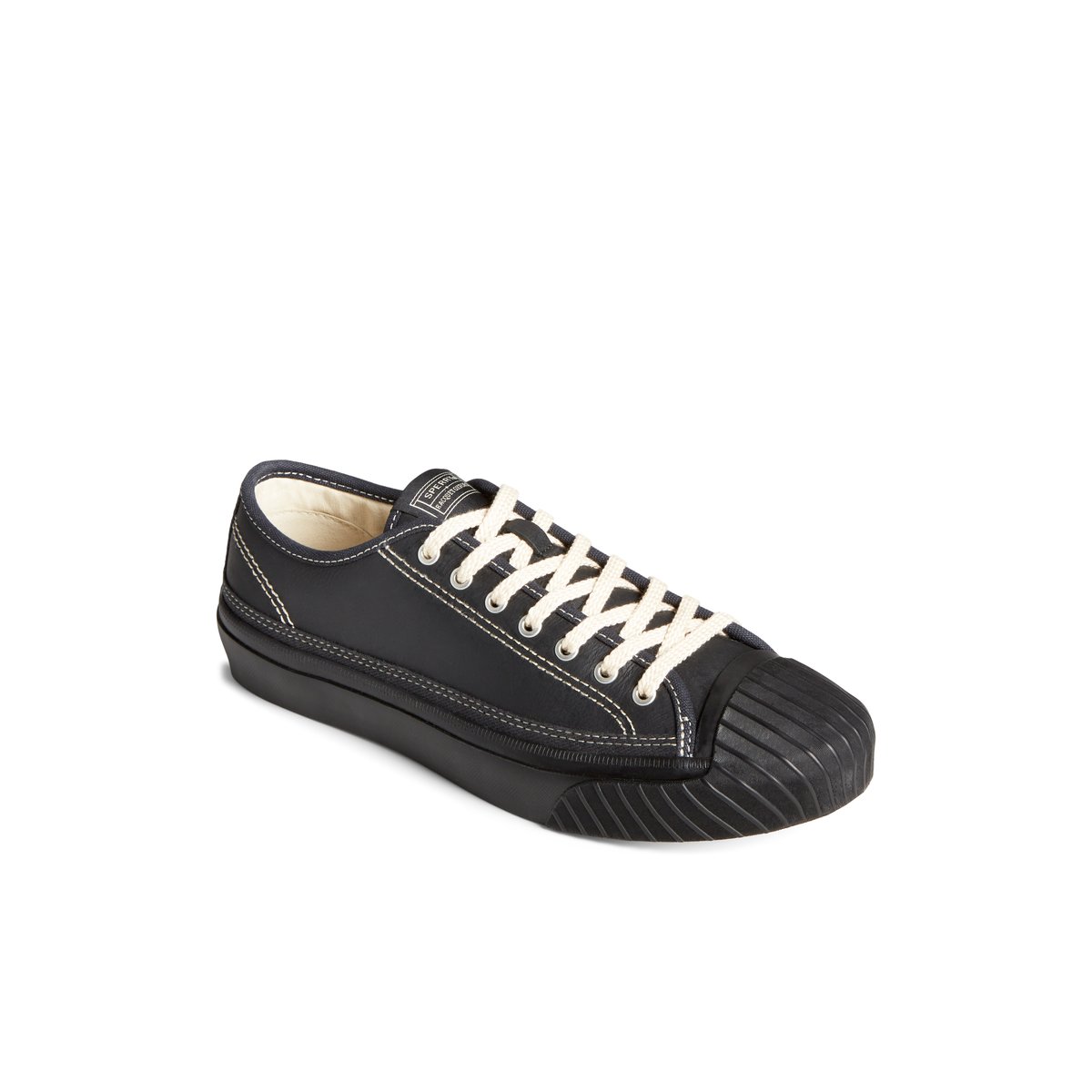 Black sperry tennis shoes hot sale