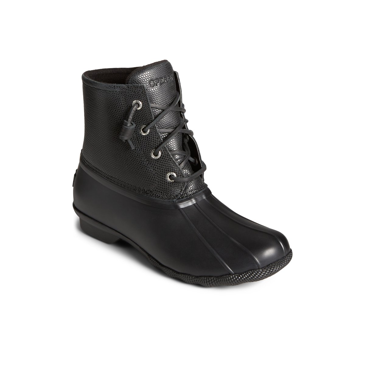 Saltwater Duck Boot Black Women s Duck Rain Boots Sperry US