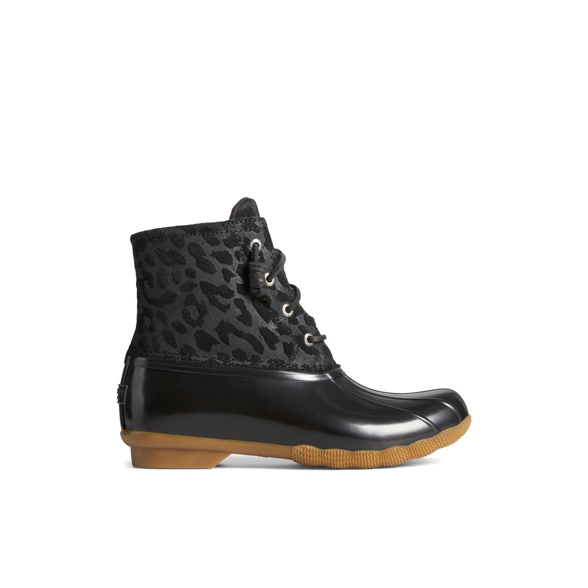 Sperry duck boots black top