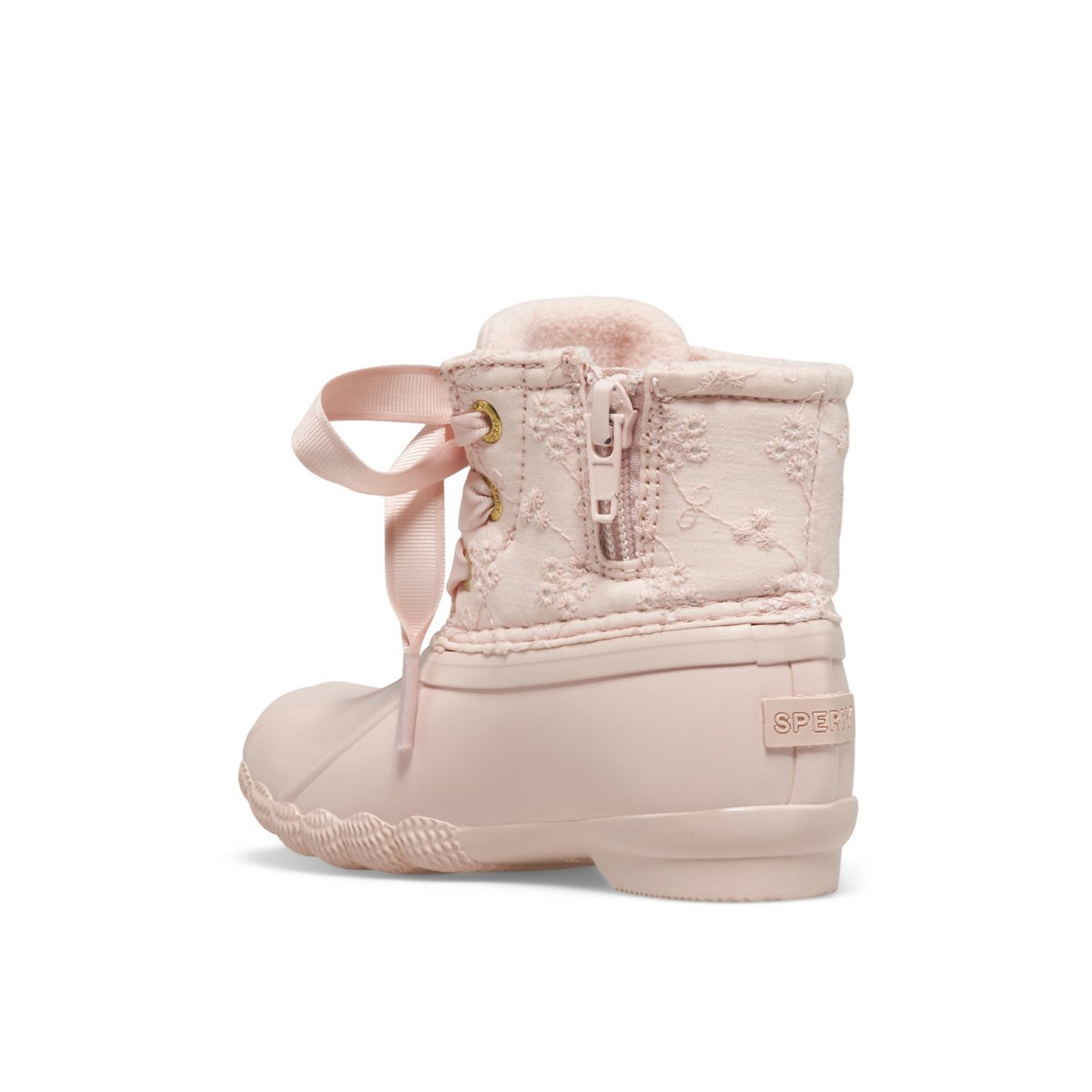 Pink sperry saltwater duck boots hot sale