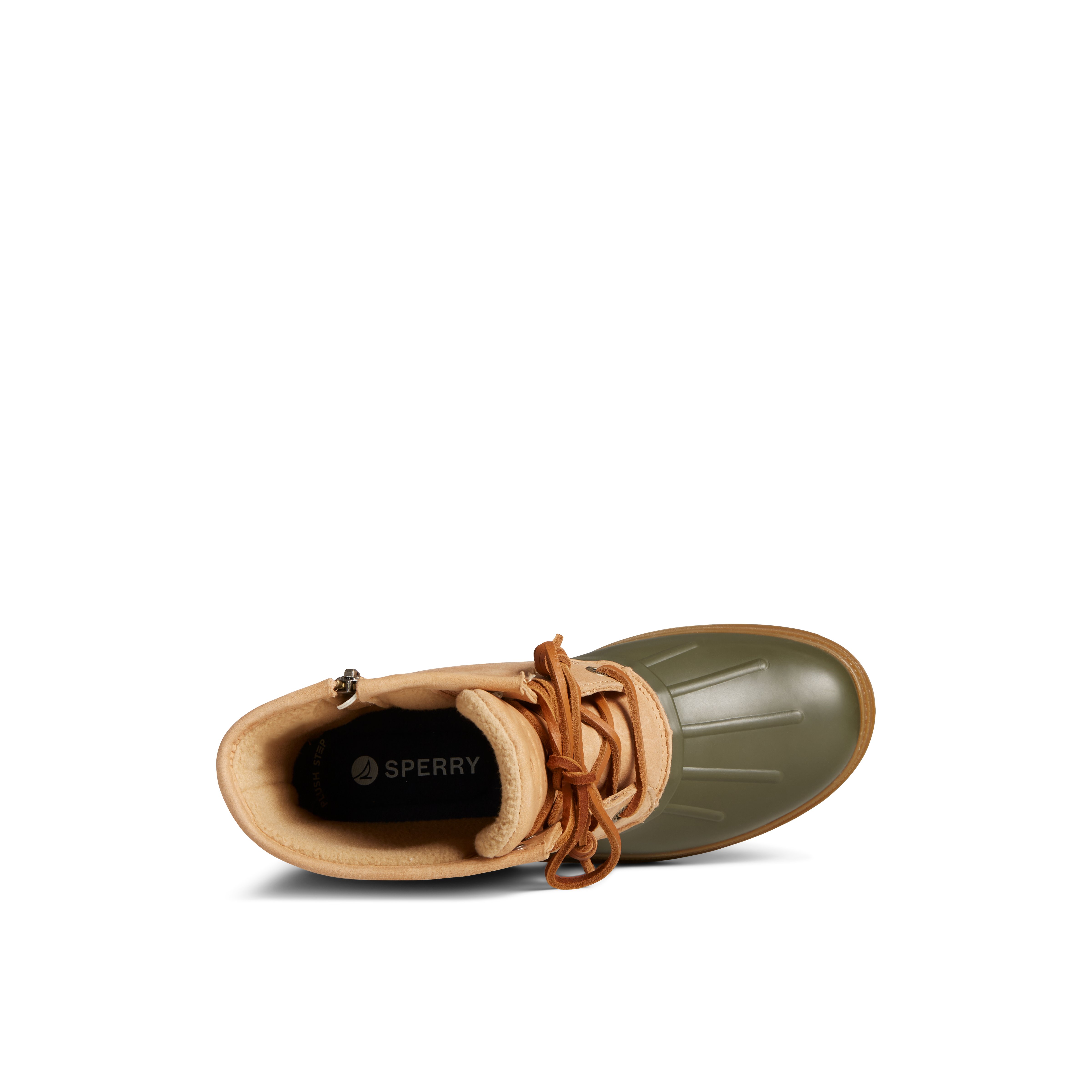 sperry duck boots green and orange