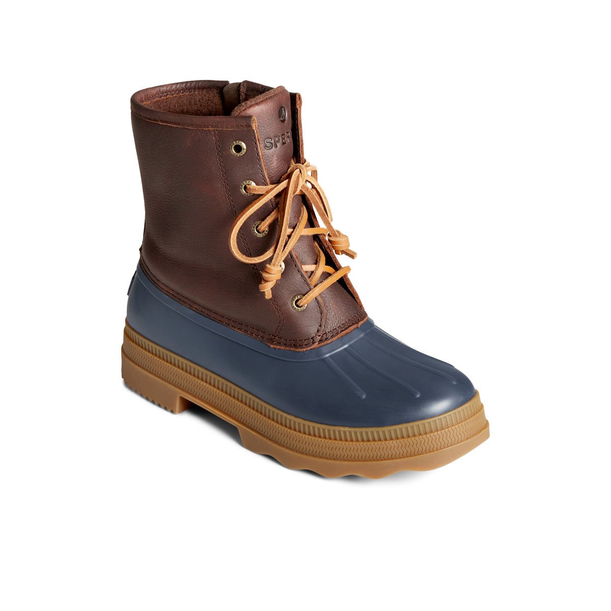 Sperry navy blue duck boots discount