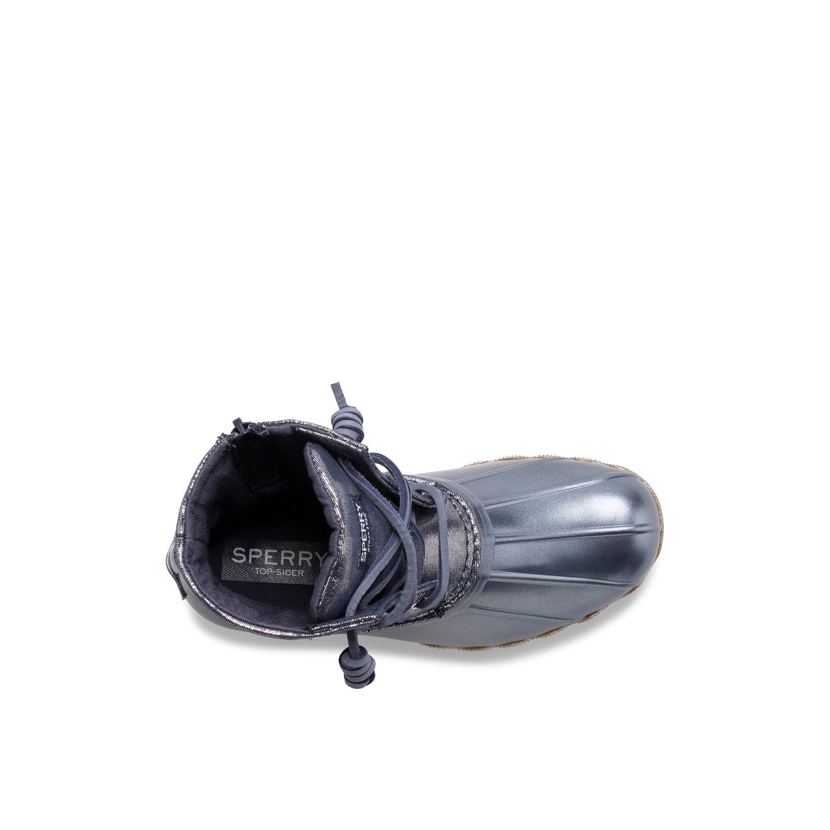 Saltwater Metallic Duck Boot Blue Kids Boots Sperry US