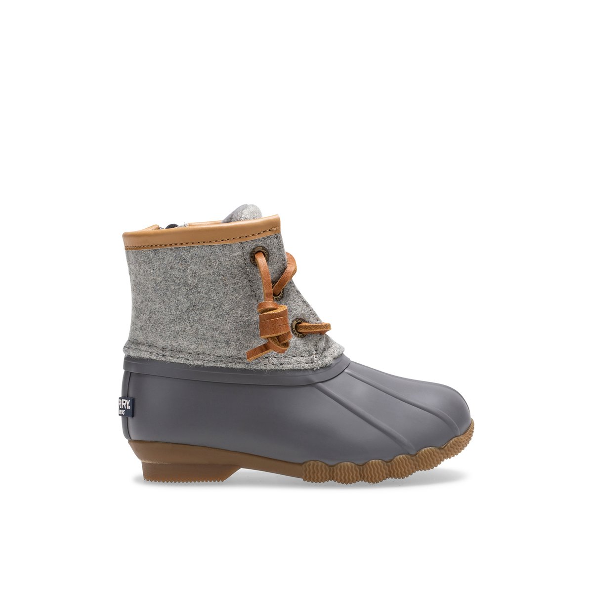 Saltwater Wool Duck Boot Grey Kids Girls Sperry US